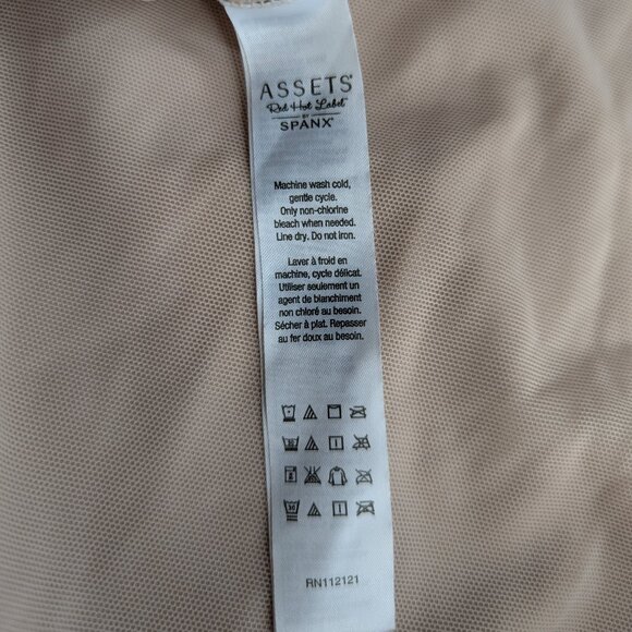 Assets Red Hot Label by Spanx Beige Shapewear Open Bust Bodysuit Size Medium - Picture 7 of 13